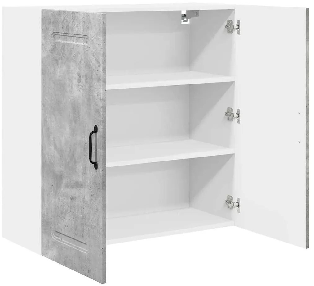 Fali konyhaszekrény Beton Szürke 80 x 31 x 80 cm Faanyag