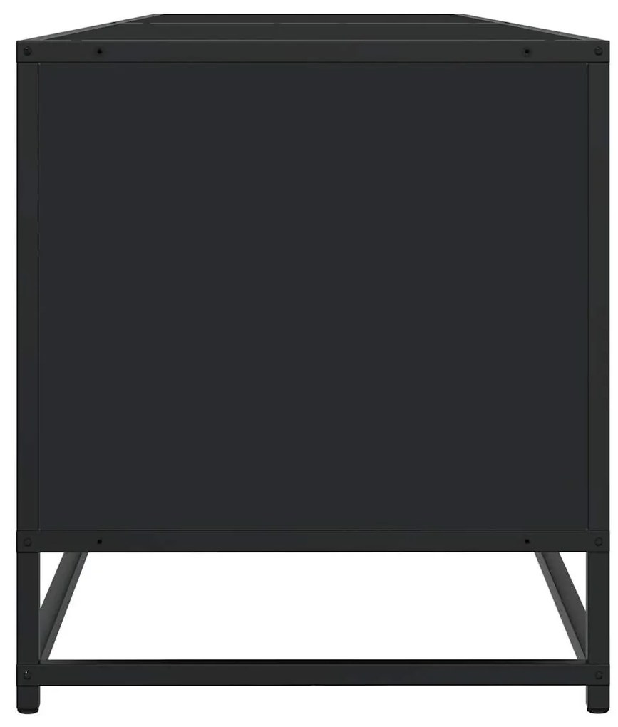 fekete szerelt fa TV-szekrény 180,5 x 40 x 46 cm