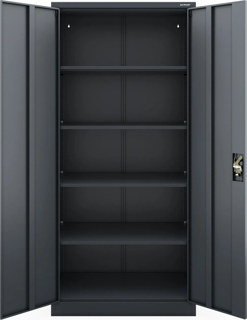 Zárható irattartó szekrény antracit JAN H D600 900 x 1950 x 600 mm