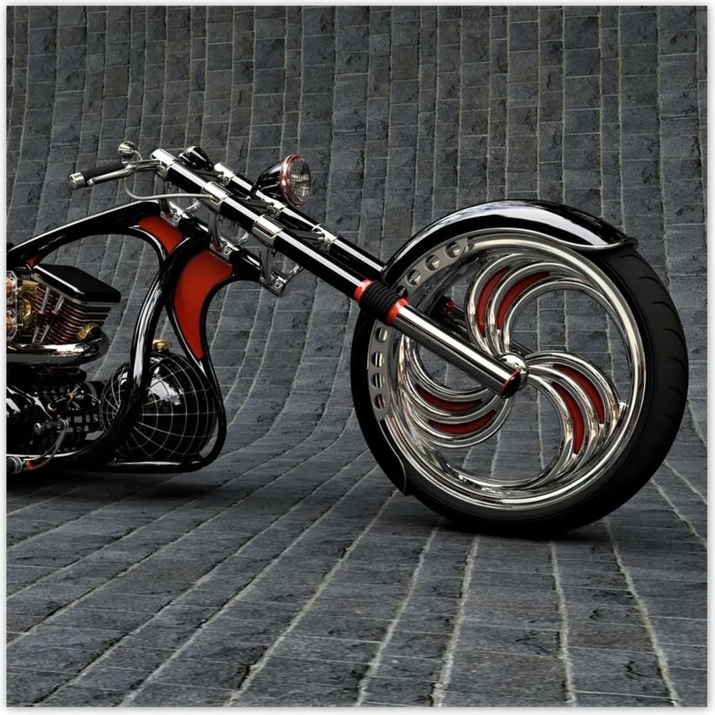 Poszterek 30x30 Chopper Motorkerékpár Motor