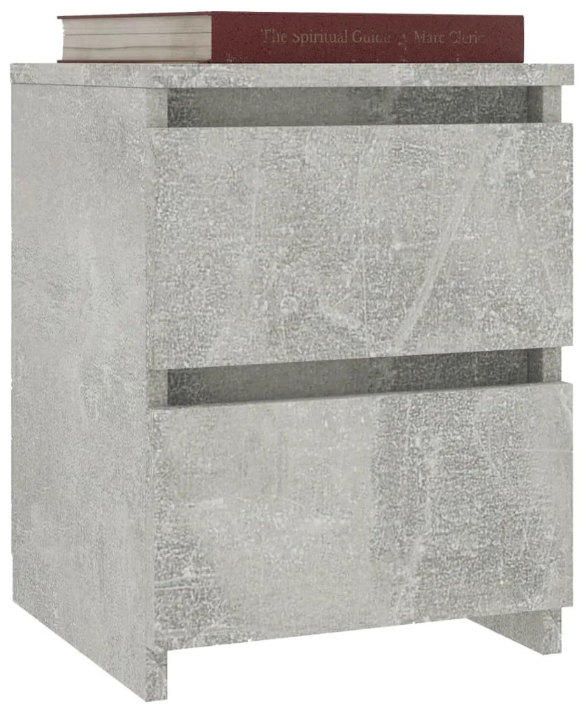 Betonszürke szerelt fa éjjeliszekrény 30 x 30 x 40 cm