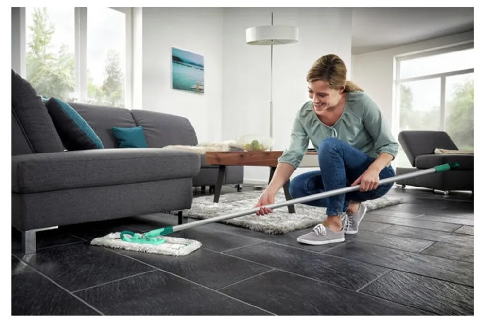 Lapos felmosó, Leifheit, Profi Strong, 140 cm, alumínium / műanyag / mikroszálas