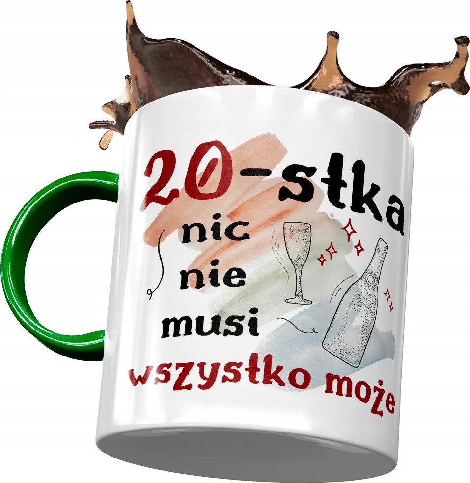 Zöld Bögre Születésnapra 20 20. 20. Ajándék Nyomtatott Fotóval