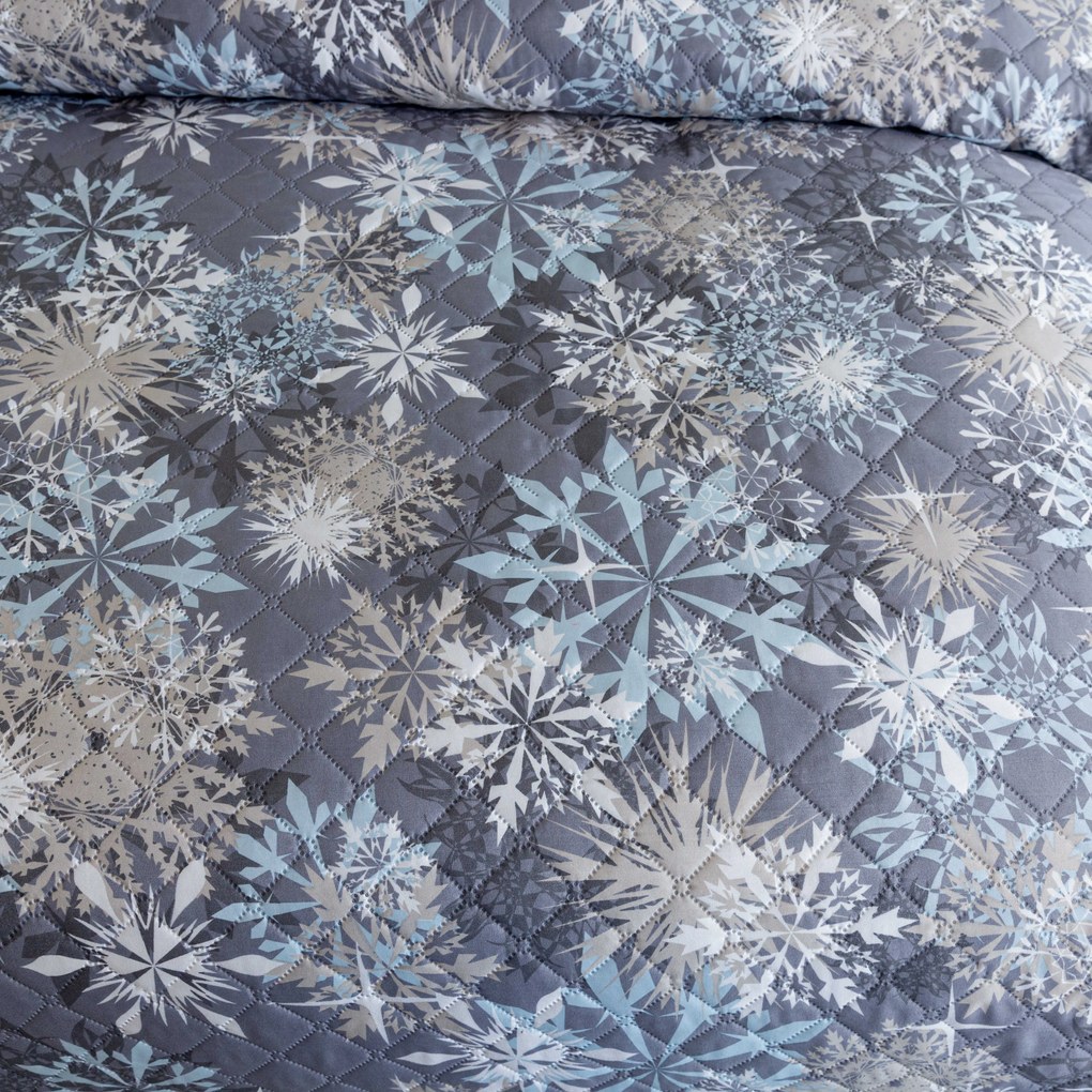 SNOWFLAKE kékesszürke ágytakaró Méret: 220 x 240 cm
