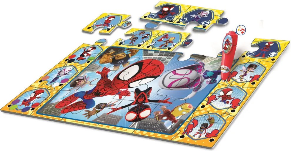 Pókember Spidey and Friends interaktív 24 db-os puzzle Clementoni