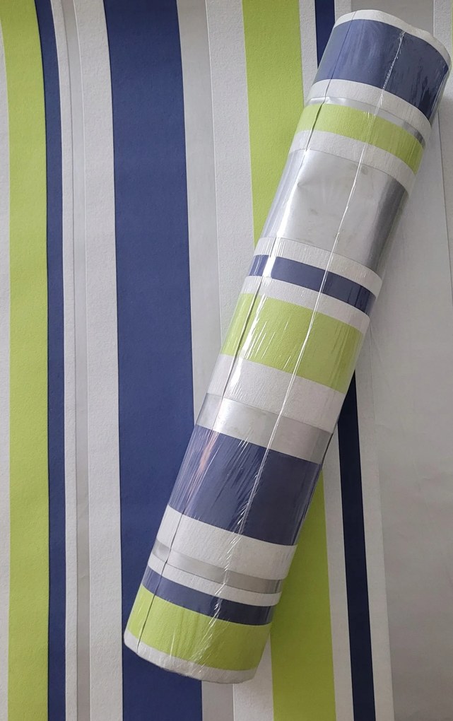 Ezüst csillogó csíkos tapéta 2011-33