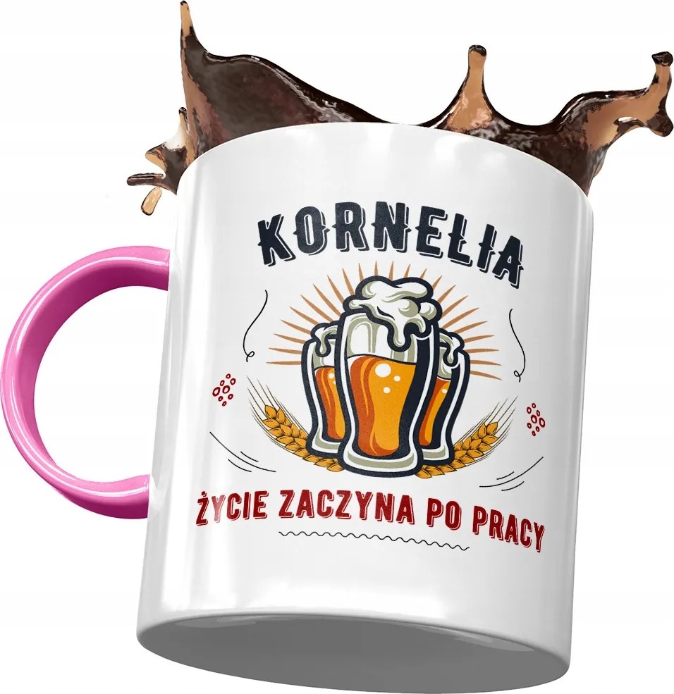 Rózsaszín Bögre Kornélia Barátnőknek Ajándék Nyomtatott Fotóval