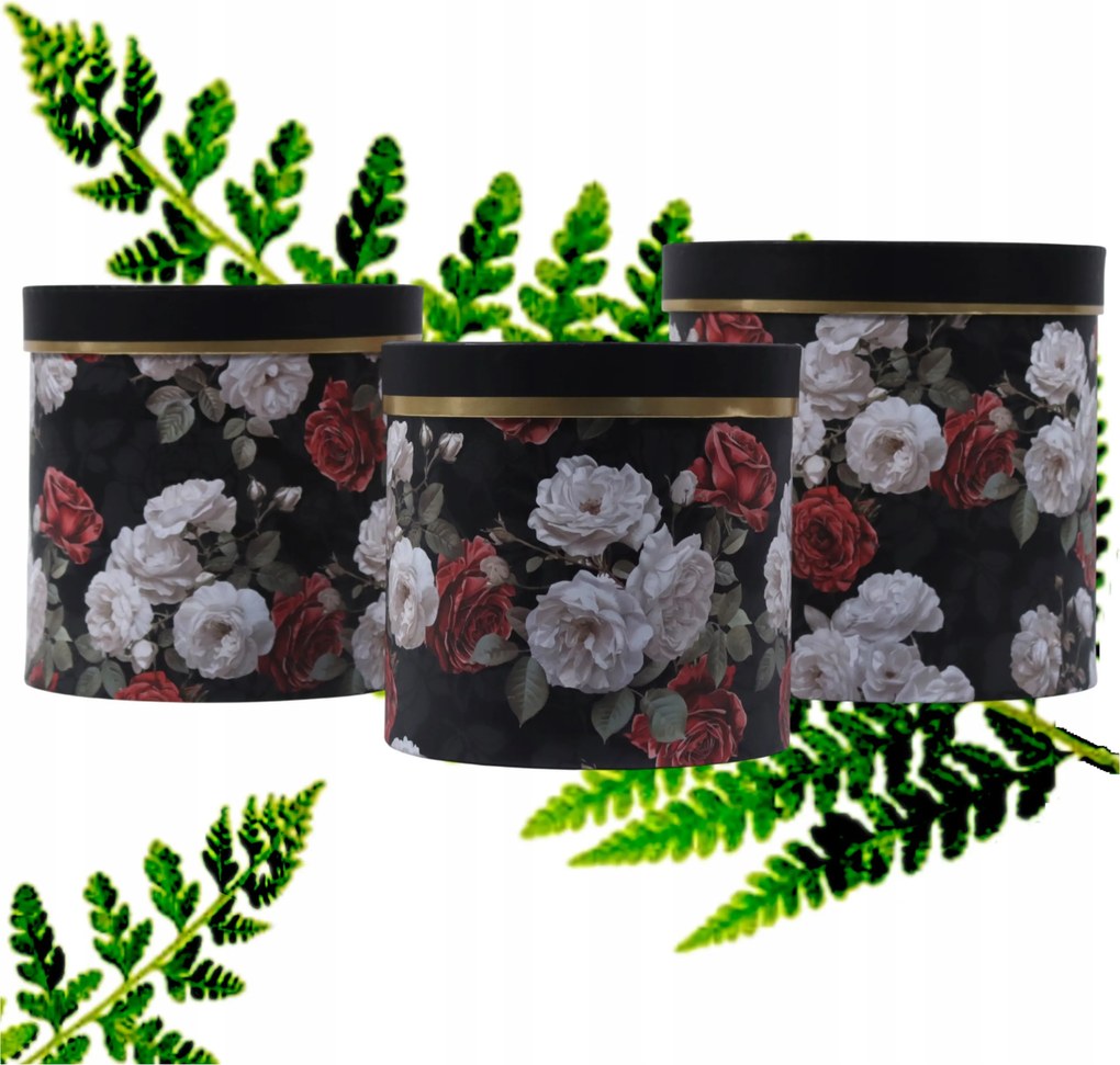 Virágdoboz Flower Ajándék Doboz Flowerbox W1723-3 3 db-os Szett