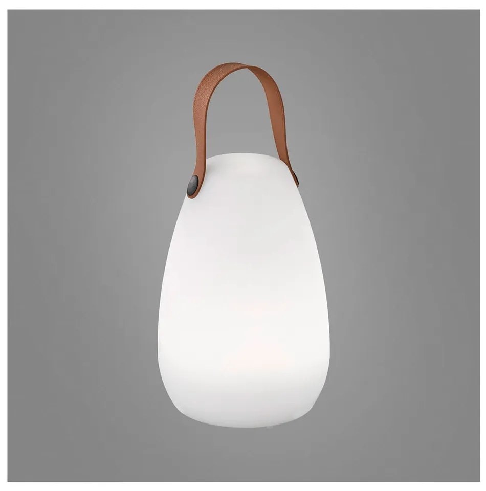 Fehér-barna LED asztali lámpa (magasság 20 cm) Ruby – Fischer & Honsel