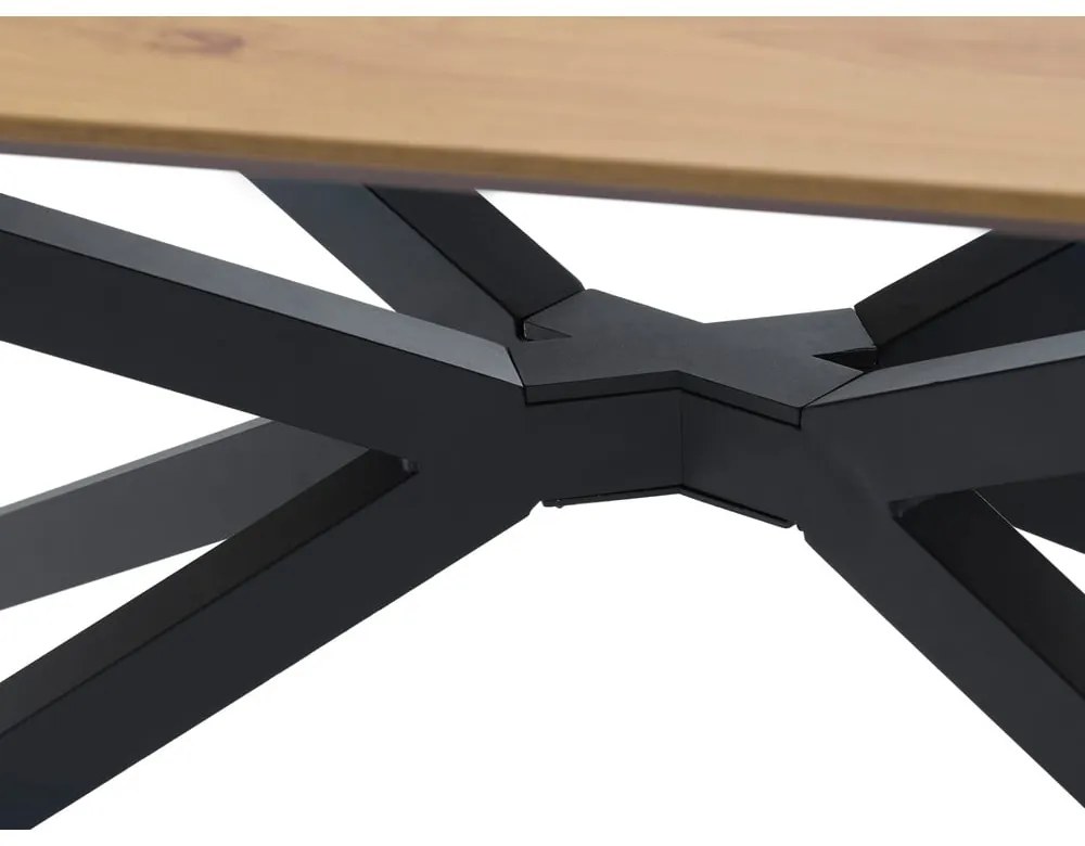 Étkezőasztal tölgyfa dekoros asztallappal 100x200 cm Cesura – Unique Furniture