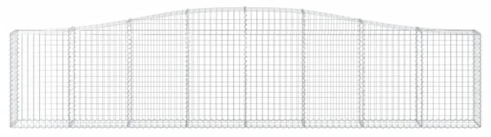2 db íves horganyzott vas gabion kosár 400x30x80/100 cm