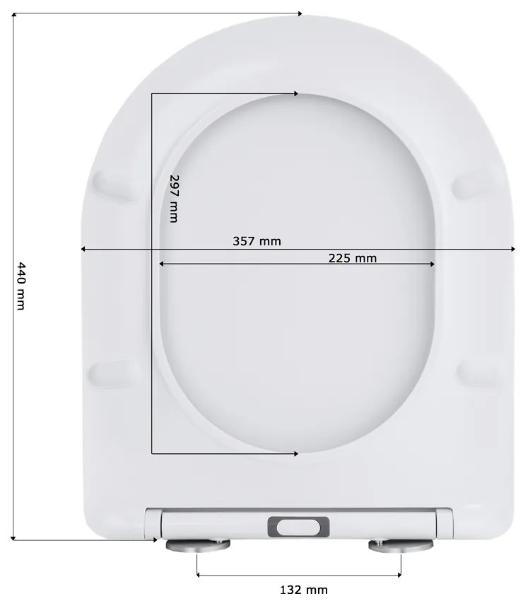 Gamma Magro, WC ülőke 438x361mm duroplasztból, lassan záródó, fehér, GMA-MAGRO