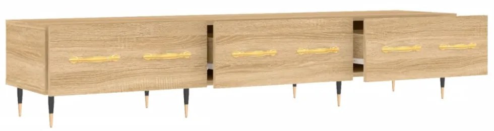 sonoma tölgy színű szerelt fa TV-szekrény 150 x 36 x 30 cm