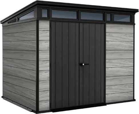 Kerti ház Keter PENT Signature 9x7 Storm Grey, padlóval