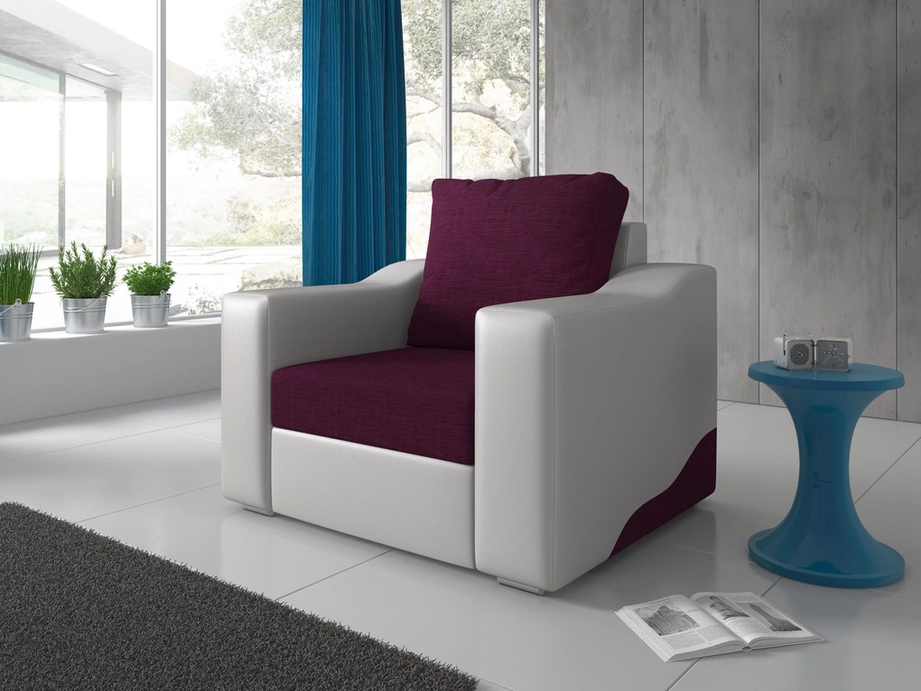 Fotel Winter (lila + fehér). Akció -15%. 616071
