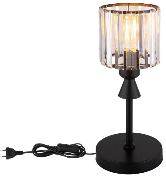 Globo 15742T - Asztali lámpa JORDANA 1xE27/60W/230V átm. 15 cm fekete