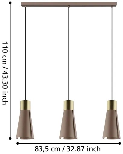 Eglo 98839 - LED függeszték LOSALOMAS 3xGU10/4,5W/230V