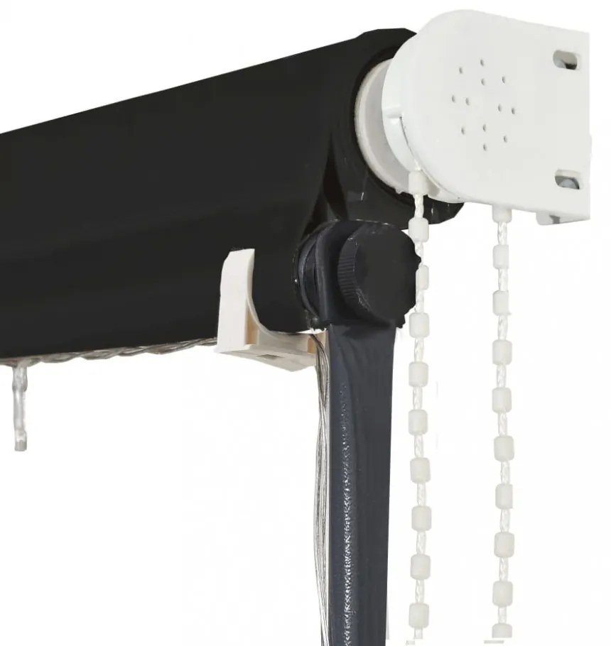 feltekerhető antracitszürke napellenző LED-del 300 x 150 cm