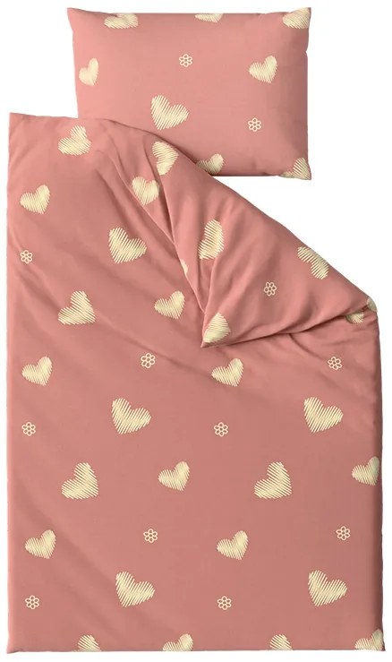 Mikroszálas ágyneműhuzat ORANGE HEART, rózsaszín Ágyneműhuzat mérete: 70 x 90 cm | 140 x 220 cm