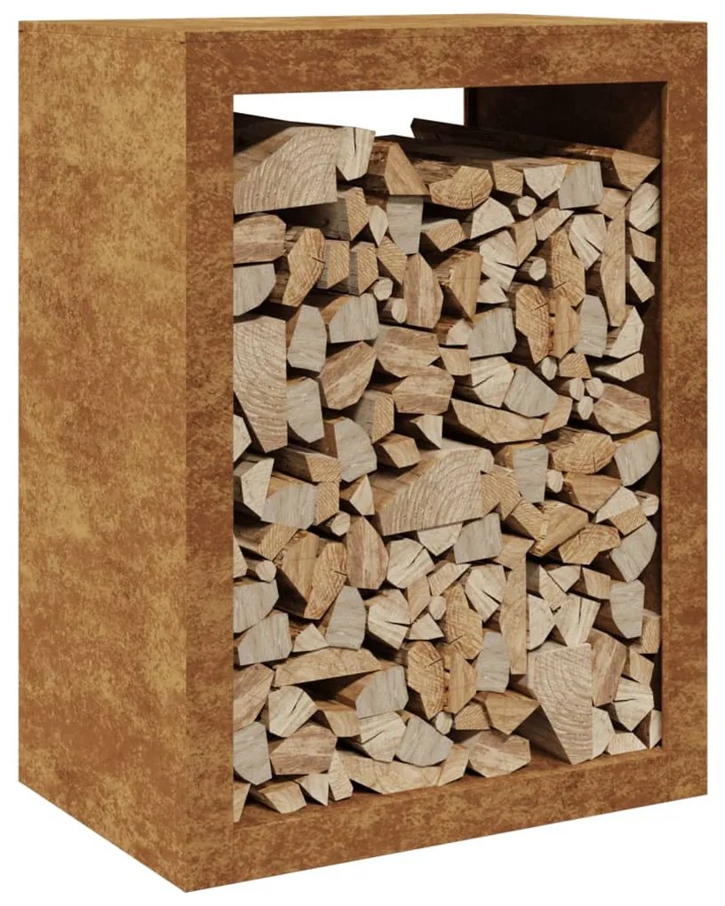 vidaXL tűzifa állvány 60x40x80 cm időjárásálló acélból