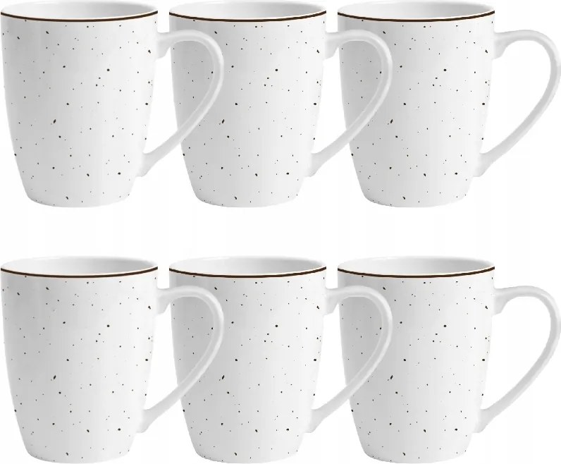 6 db-os porcelán bögre szett 360 ml Gemma mintás Mg teás kávés bögre