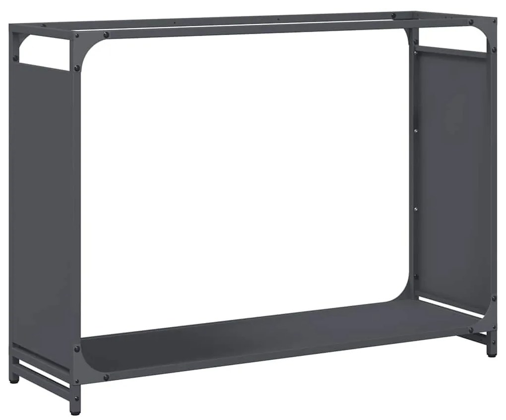 antracitszürke hidegen hengerelt acél tűzifatároló 90x28x65 cm