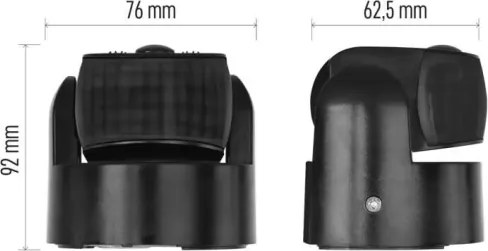 Kültéri mozgás- és alkonyatérzékelő PIR 1200W/230V IP65 fekete