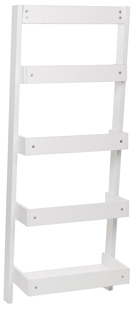 Ötszintes fehér létrapolc MOBILE TRIO Beliani