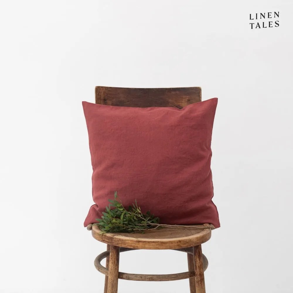 Len párnahuzat 45x45 cm Marsala – Linen Tales