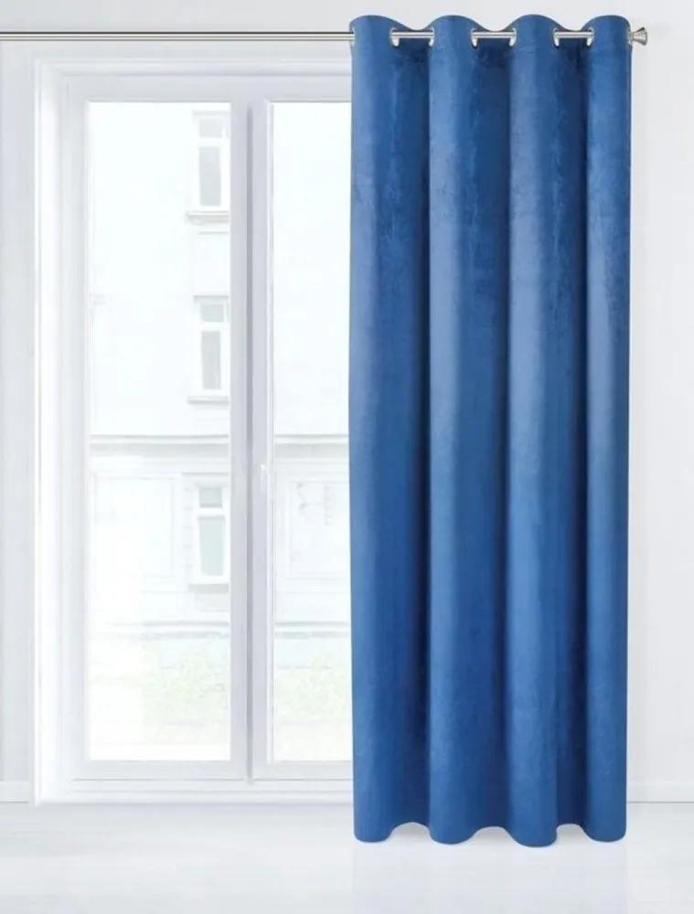 Dekoratív drapéria kék színben, a Black Out funkcióval Hossz: 250 cm