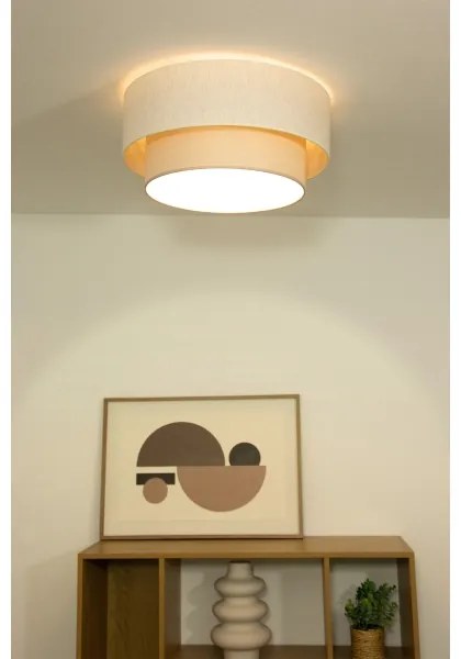 Mennyezeti lámpatest NATIA 1xE27/60W/230V átm. 45 cm krémszínű