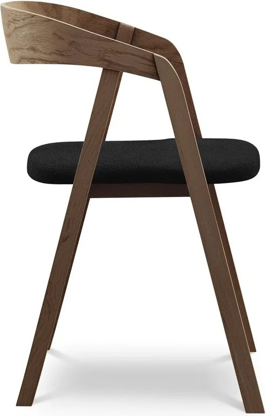 Fekete tömörfa étkezőfotel Erika – Makamii