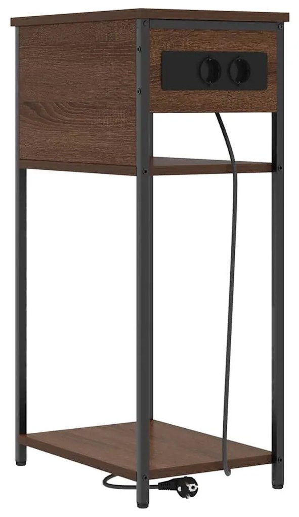 Éjjeliszekrény barna tölgy 41 x 28 x 76 cm Faanyag