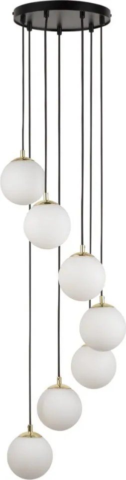 SIGMA LIGHTING 33660 PIANO Többágú Függesztett Lámpa Fehér, Fekete, Sárgaréz G9 IP20