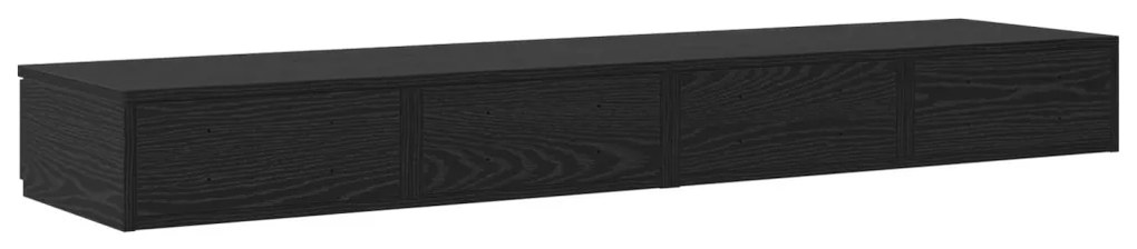 Ágyfiókok fiókkal Musta tammi 140 x 36.5 x 16.5 cm Faanyag