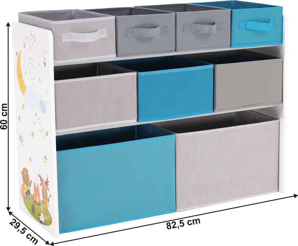 Rendszerező/Polcállvány játékokhoz, sokszínű/minta, DARLING TYP 2