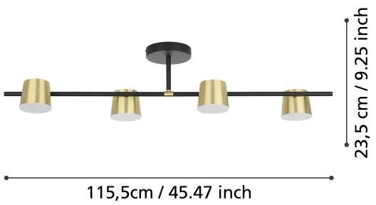 Eglo 39984 - LED Felületre szerelhető csillár ALTAMIRA 4xGU10/4,6W/230V 3000K arany