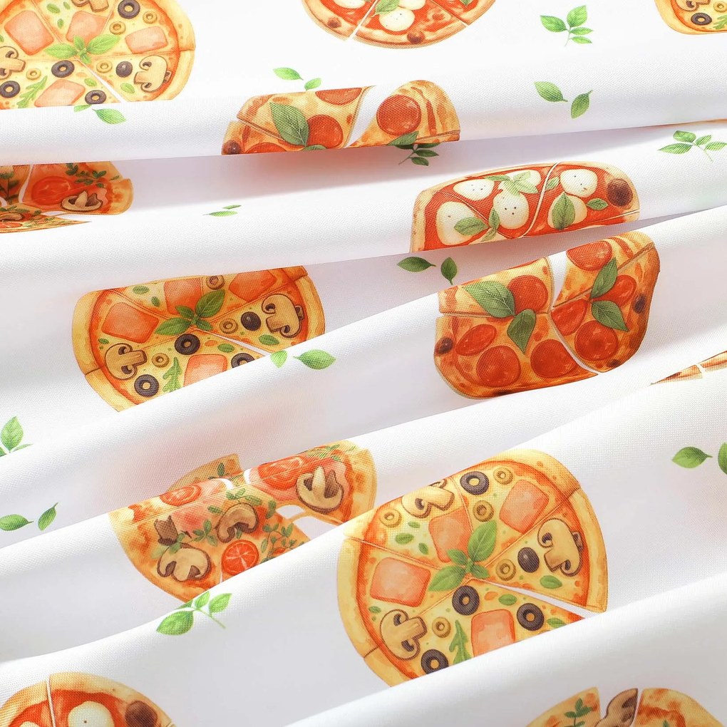 Goldea viaszosvászon asztali futó - ízletes pizza 50x180 cm
