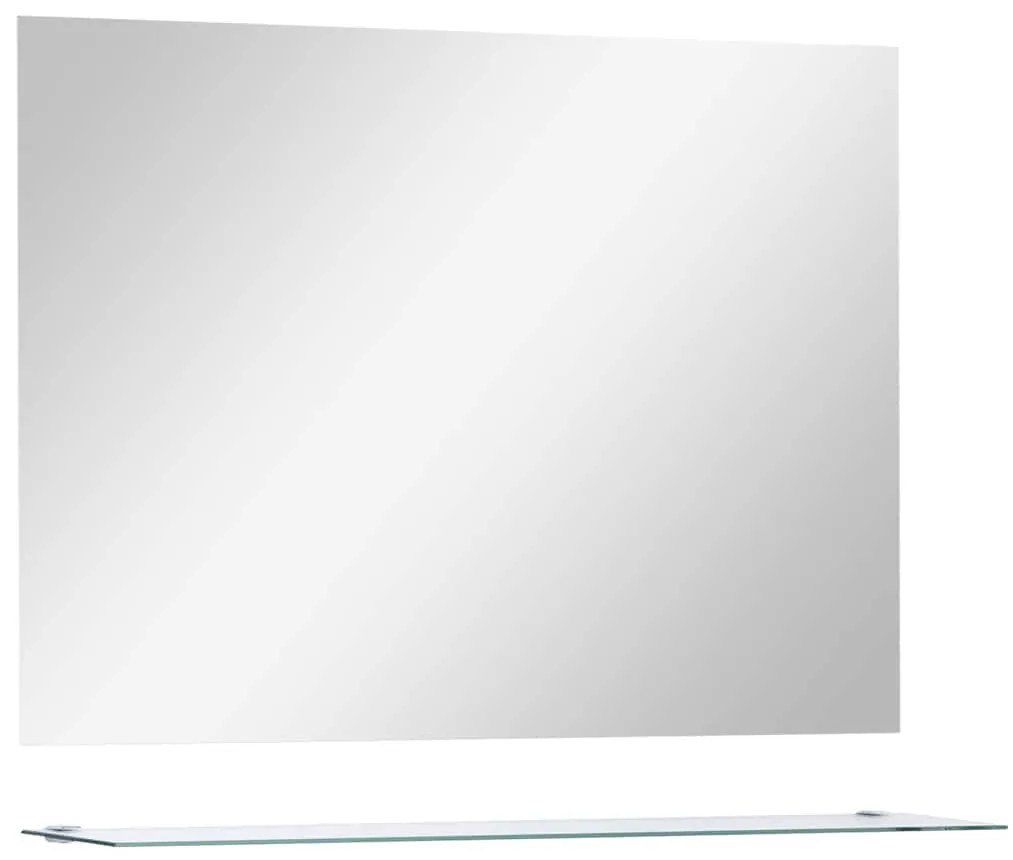 edzett üveg falitükör polccal 80 x 60 cm