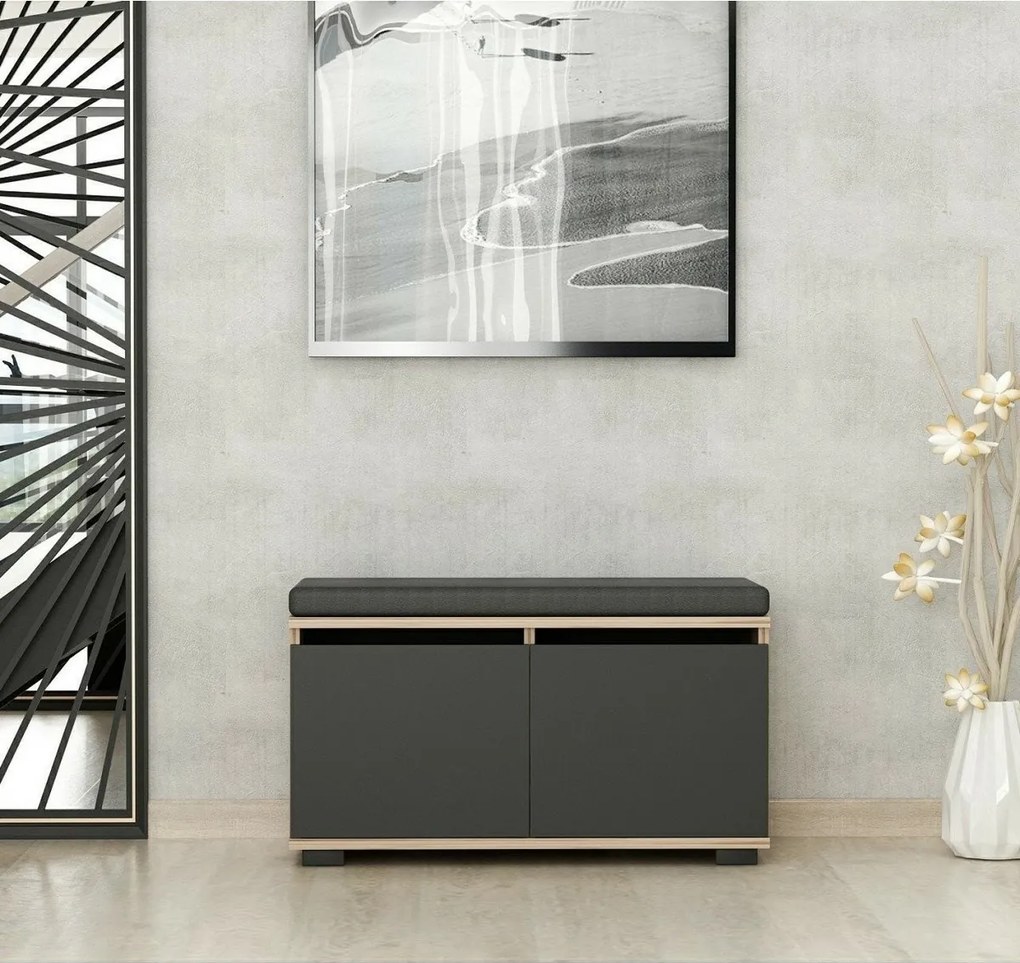 Drago Walnut and Black cipősszekrény