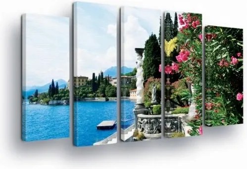 Vászonkép 150x100 Tó hegyek Olaszország táj nyár nyugalom szépség poliptichon