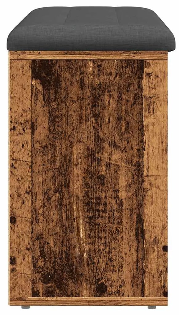 antik fa szerelt fa cipőtároló pad 102x32x50 cm