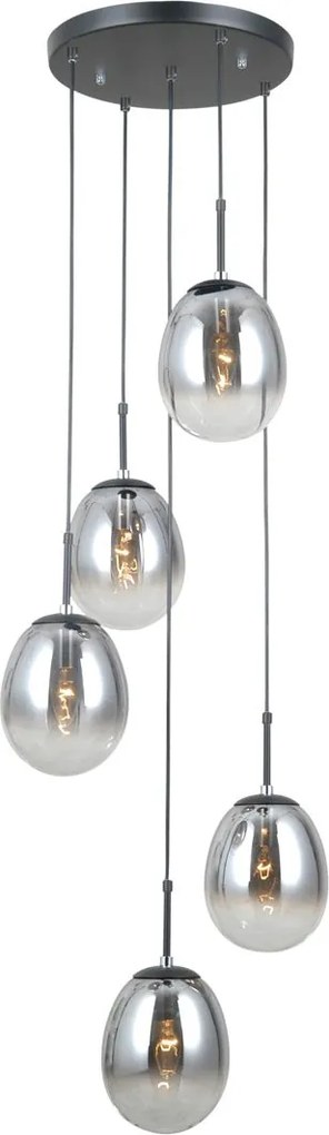 Italux modern függeszték meolo matt fekete füstös itxpnd-40825-5-bk