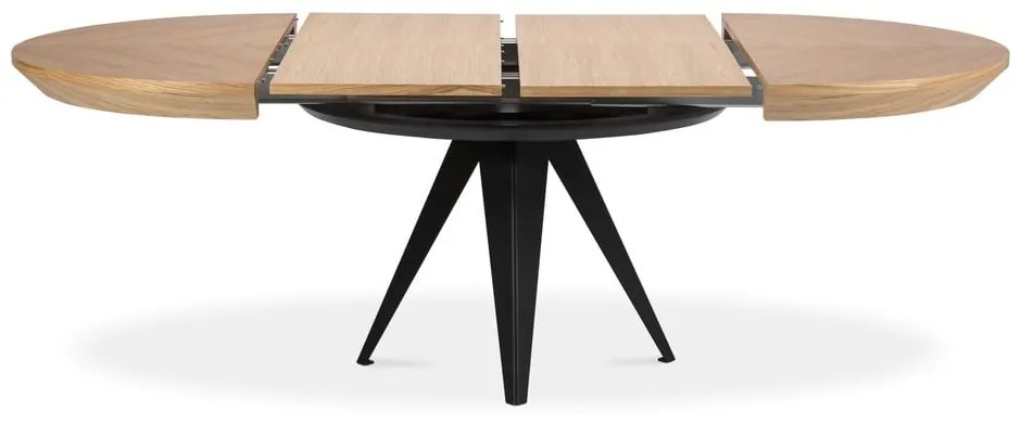 Magnus bővíthető étkezőasztal fekete fémlábakkal, ø 120 cm - Windsor & Co Sofas