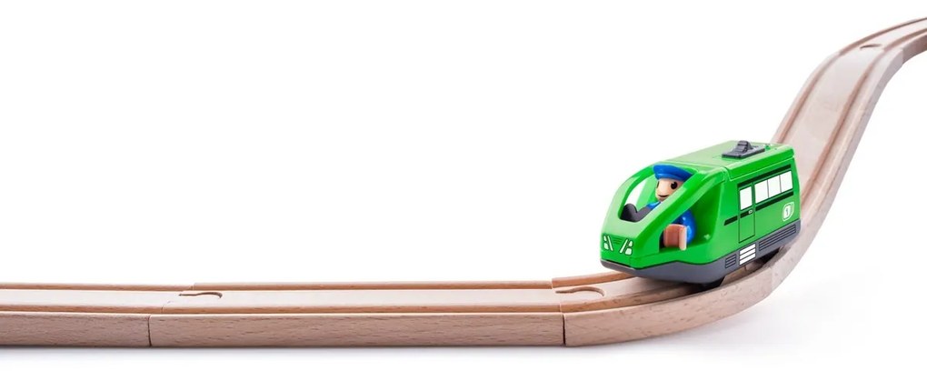 Woody Modern villanymotor a vasúti pályára, zöld