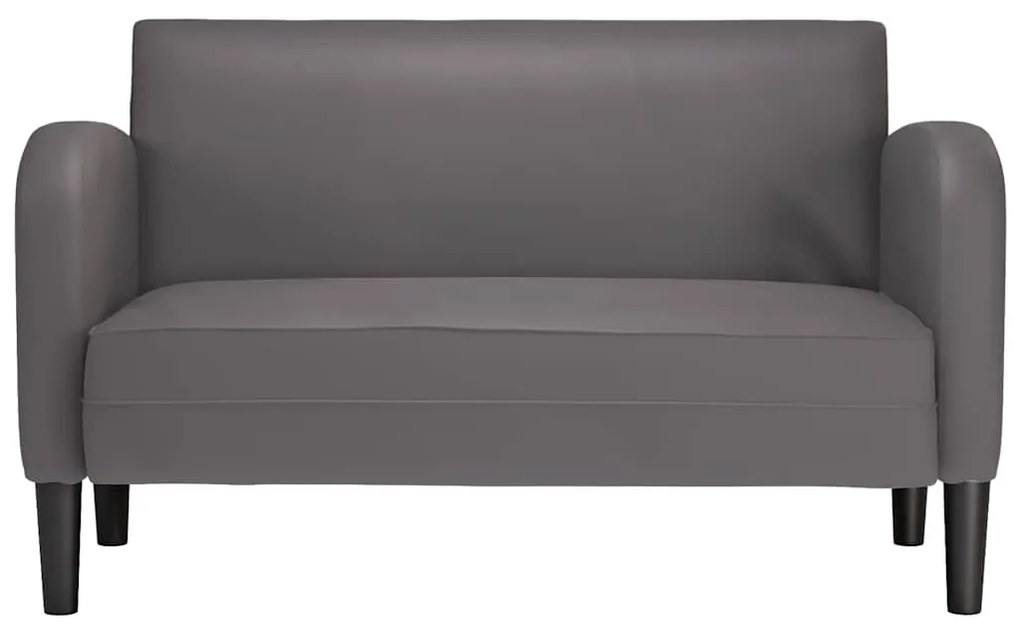 szürke műbőr Loveseat kanapé 110 cm