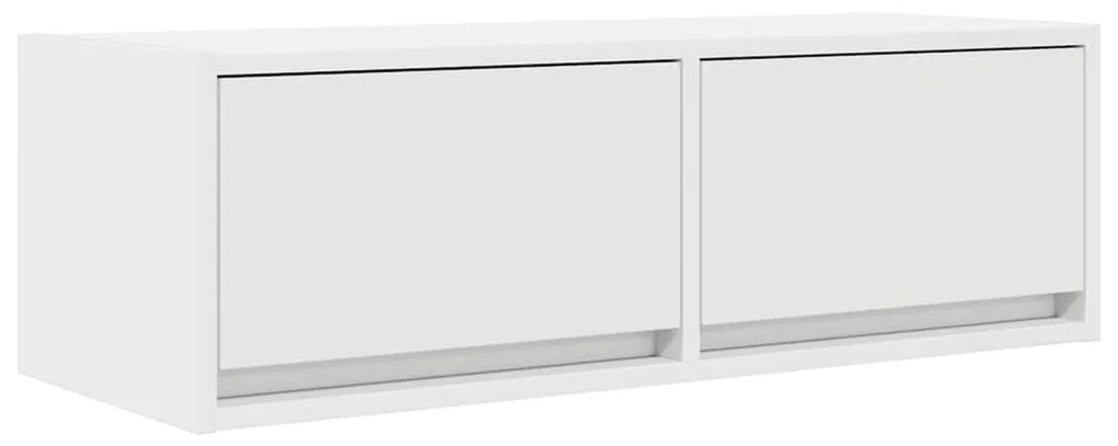 2 db fehér szerelt fa TV-szekrény 80x31x25,5 cm