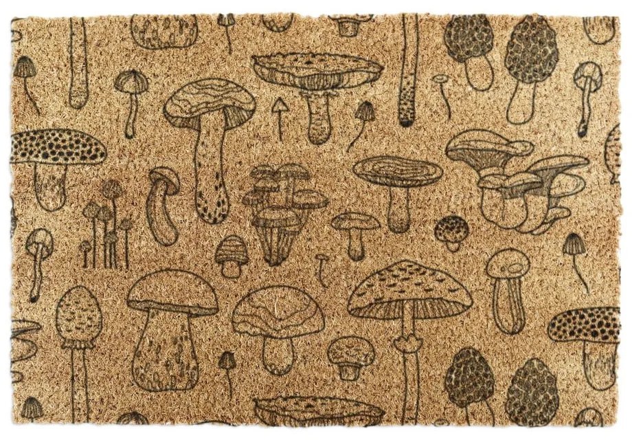 Kókuszrost lábtörlő 60x90 cm Mushrooms – Artsy Doormats