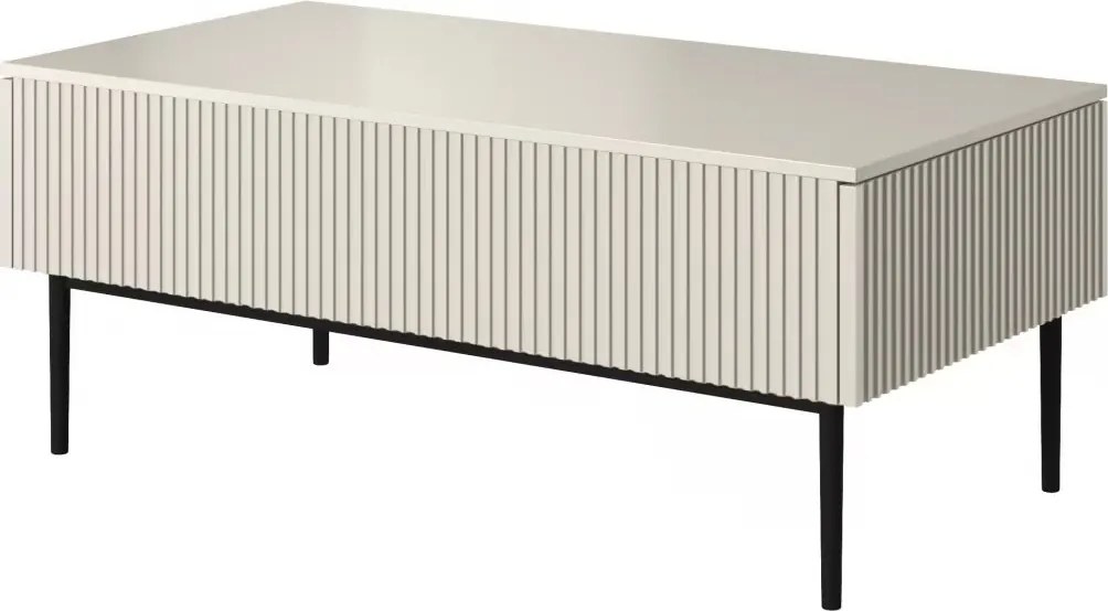 Nicole dohányzóasztal 120 cm - kasmír / fekete lábak