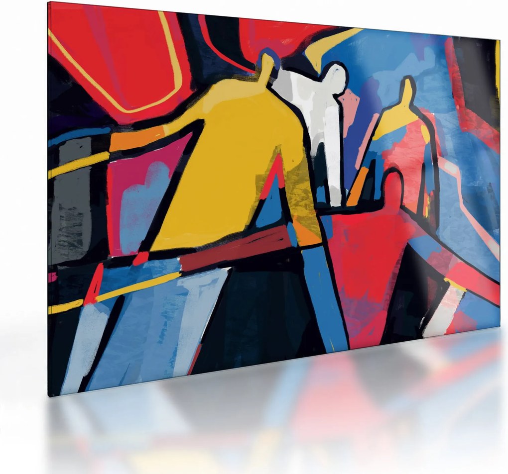 Kép - A férfiak absztrakciója (üvegen) (70x50 cm)